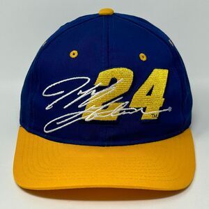 Vintage 90s Jeff Gordon NASCAR Hat Baseball Cap Blue Auto Racing Snapback